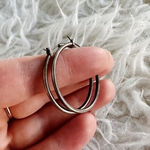 Silver Hoop Earrings